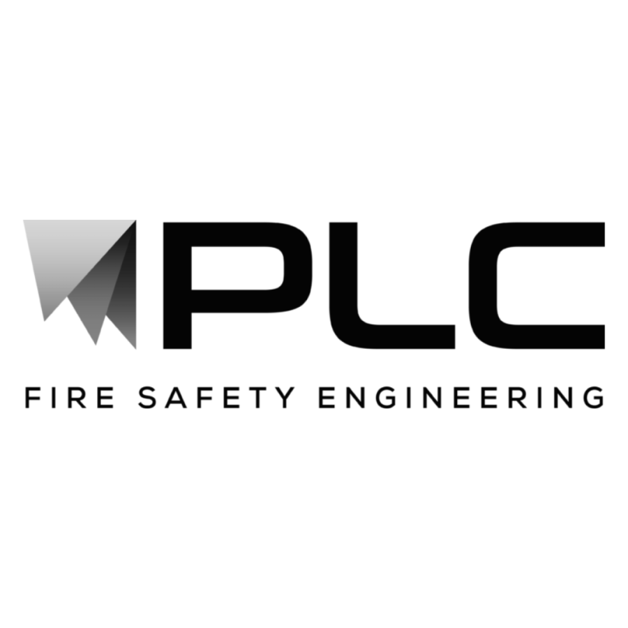 PLC Fire Safety Inc. Logo as a reference Black and White